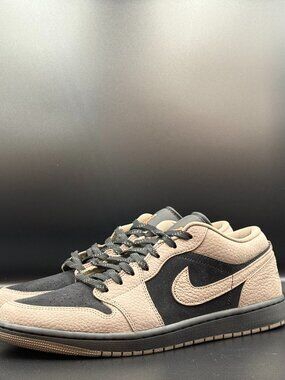 Nike Air Jordan 1 Low SE Shoes Black Olive Gray Mango IB7109-005 Men's Size 10.5